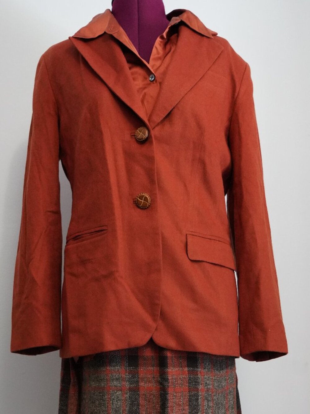 Valerie Stevens Wool/Silk 3 Piece Suit-Wmn 6-Autumn/Fall Colors-Minor Flaws
